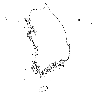 大韓民国無料フリーイラスト｜無地(白)